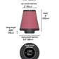 K&N Universal Chrome Filter 2.063in Flange ID x 3.5in Base OD x 2in Top OD x 4in H