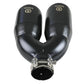 aFe Takeda 2.5in 304 Stainless Steel Clamp-on Exhaust Tip Passenger Side 2.5in Inlet 4inDual - Black