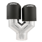 MBRP 3in ID / Dual 4in OD Out Staggered L 9.37in / R 9.87in Dual Wall Carbon Fiber Univ Exhaust Tip