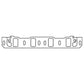 Cometic Ford 302/351W V8 Intake Manifold Gasket .060in Fiber 1.200in X 2.00in Port 20 Pack