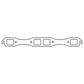 Cometic Chrysler Big Block B/RB V8 .043in Copper Exhaust Manifold Gasket Set-1.780in x 1.480in Port