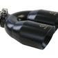 aFe Takeda 2.5in 304 Stainless Steel Clamp-on Exhaust Tip Passenger Side 2.5in Inlet 4inDual - Black