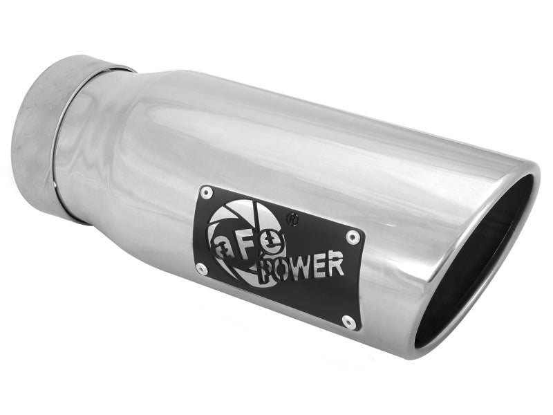 afe MACH Force-Xp Universal Exhaust Tip 3-1/2 IN Inlet x 4-1/2 IN Outlet x 12 IN L