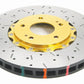 DBA 03-05 Evo 8/9 Front Drilled & Slotted 5000 Series 2 Piece Rotor Assembled w/ Gold Hat