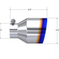 MBRP Universal Burnt SS Tip 2.5in ID / 4.5in OD Out / 6.5in Length Angle Cut Single Wall