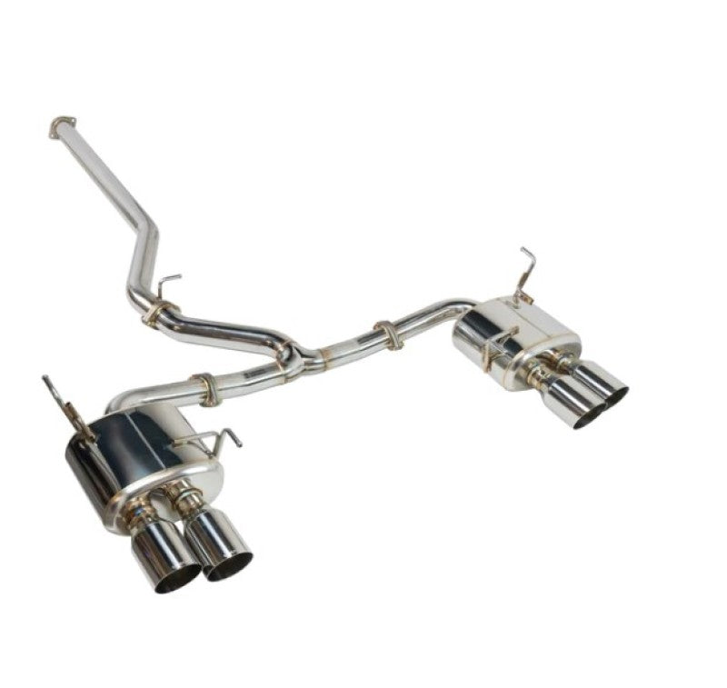 Remark 08-14 Subaru STi GR Hatch Cat-Back Exhaust w/ SS Quad Tips (Non-Resonated)