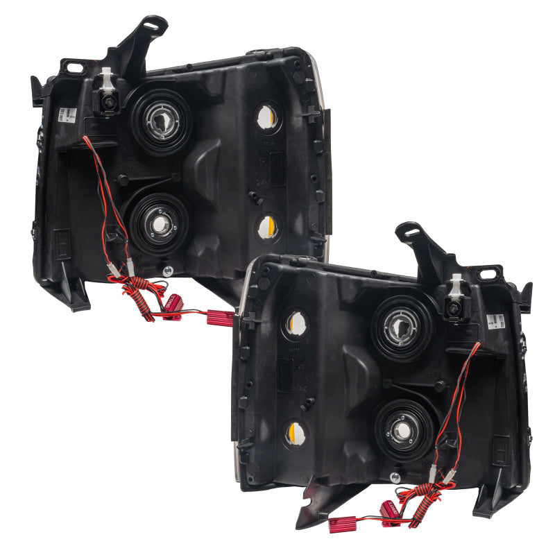 Oracle Lighting 07-13 Chevrolet Silverado Pre-Assembled LED Halo Headlights (Round Style) - Green
