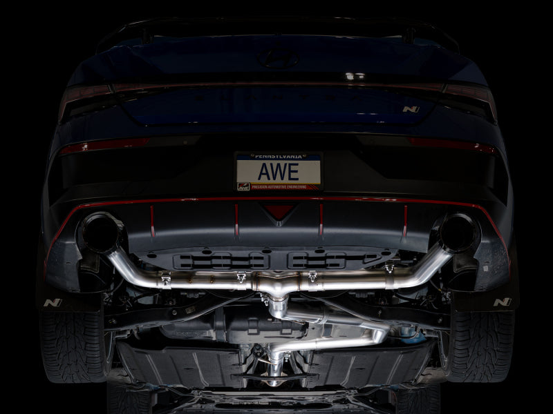 AWE 22-26 Hyundai Elantra N Track Edition Cat-Back Exhaust - Diamond Black Tips