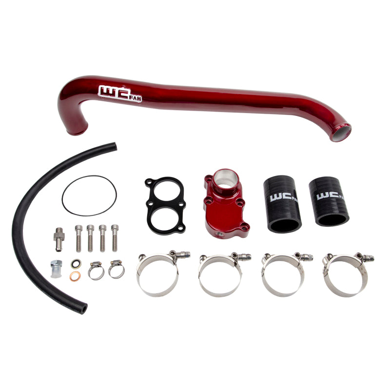 Wehrli 01-05 Chevrolet 6.6L LB7/LLY Duramax Thermostat Housing & Upper Coolant Pipe Kit - WCFab Grey