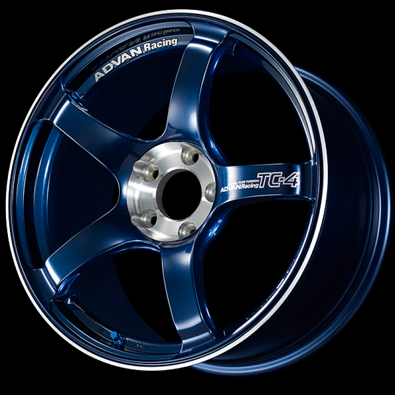 Advan TC-4 SE 16x5.5 / +45 Offset / 4-100 / 63mm Bore / Racing Indigo Blue & Diamond Cut
