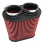 K&N Universal Clamp-On Air Filter 3in Dual Flange 9in x 6in Base 7.5in x 3.688in Top 7.5in Height