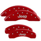 MGP 4 Caliper Covers Engraved Front & Rear 21-25 Grand Cherokee - Red w/ Jeep Logo