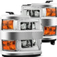 AlphaRex 15-19 Chevy Silverado 2500/3500 LUXX-Series Proj. Headlights Chrome w/Actv SeqSig & DRL