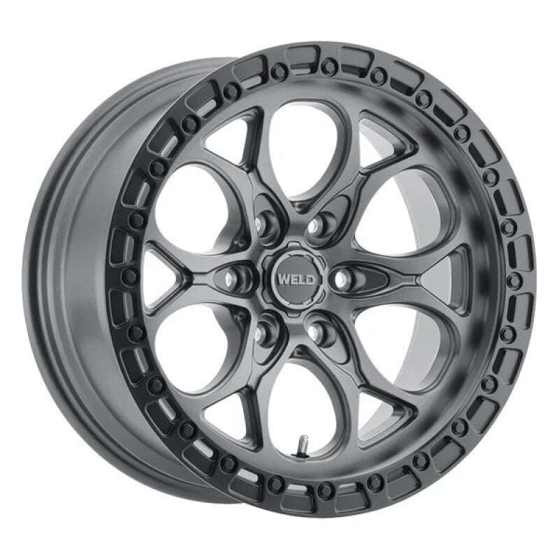 Weld 17x9 Ledge 6 6x135  ET-12 BS 4.50 Satin GUN / Satin BLK Ring 87.1