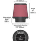 K&N Universal Chrome Filter 6in Flange ID x 7.5in Base OD x 5in Top OD x 6in H