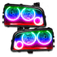 Oracle 05-10 Dodge Charger SMD HL (Non-HID) - Triple Halo - ColorSHIFT w/o Controller