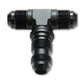 Vibrant -8AN Bulkhead Adapter Tee Fitting - Anodized Black Only