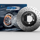 SHW 18-19 Porsche 911 Carrera 4 GTS w/o Ceramic Brake Left Frt Drill-Dimp LW Brake Rotor (9P1615301)