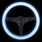 NRG Classic Wood Grain Steering Wheel (350mm) Glow-In-The-Dark Blue Grip w/Black 3-Spoke Center