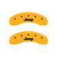 MGP 4 Caliper Covers Engraved Front & Rear JEEP Yellow finish black ch