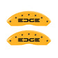 MGP 4 Caliper Covers Engraved Front & Rear Edge Yellow Finish Black Char 2008 Ford Edge