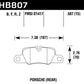 Hawk 2014 Porsche 911 Performance Ceramic Street Rear Brake Pads