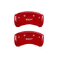 MGP 4 Caliper Covers Engraved Front & Rear MGP Red Finish Silver Characters 2019 Cadillac XT5
