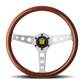 Momo Indy Steering Wheel 350 mm - Magoany Wood/Brshd Spokes