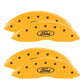 MGP 4 Caliper Covers Engraved Front & Rear Oval logo/Ford Yellow finish black ch