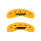 MGP 4 Caliper Covers Engraved Front & Rear No bolts/ST Black finish silver ch