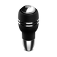 Momo Automatico Shift Knob - Black Leather, Chrome Insert