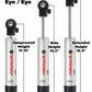 Ridetech HQ Series Shock Absorber Single Adjustable 5.75in Stroke Eye/Eye Mounting 11.15in x 16.9in