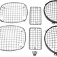 Kentrol 97-06 Jeep Wrangler TJ Wire Mesh Guard Set 6 Pieces - Powdercoat Black