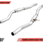 AWE 2020 Toyota Supra A90 Resonated Touring Edition Exhaust - 5in Chrome Silver Tips