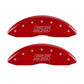MGP 4 Caliper Covers Engraved Front & Rear Trailblazer style/SS Red finish silver ch