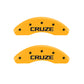 MGP Front set 2 Caliper Covers Engraved Front Cruze Yellow finish black ch