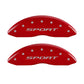 MGP 4 Caliper Covers Engraved front & Rear 2015/Sport Red finish silver ch