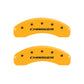 MGP 4 Caliper Covers Engraved Front & Rear Block/Charger Yellow finish black ch