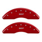 MGP 2 Caliper Covers Engraved Front MGP Red Finish Silver Characters 2007 GMC Canyon