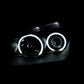 ANZO 2005-2007 Ford Focus Projector Headlights w/ Halo Black