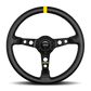 Momo MOD07 Steering Wheel 350 mm -  Black Leather/Black Spokes/1 Stripe