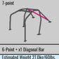 Cusco Steel Roll Cage 7-Point 2-Passenger Through Dash Mitsubishi Evo 10 CZ4A (S/O / No Cancel)