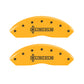 MGP 4 Caliper Covers Engraved Front Lincoln Engraved Rear Star logo Yellow finish black ch