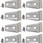 Kentrol 07-18 Jeep Wrangler JK Door Hinge Overlays 8 Pieces 4 Door - Polished Silver