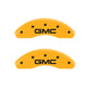 MGP 4 Caliper Covers Engraved Front & Rear GMC Yellow finish black ch