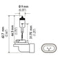 Hella Optilux 881 12V Xenon Yellow XY Bulb