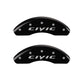 MGP 4 Caliper Covers Engraved Front Civic Engraved Rear 2015/CIVIC Black finish silver ch