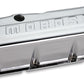 Moroso Chevrolet Big Block Valve Cover - w/o Baffles - Stamped Steel Chrome Plated - Pair