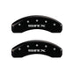 MGP 4 Caliper Covers Engraved Front Cursive/Cadillac Engraved Rear SRX Black finish silver ch