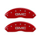 MGP 4 Caliper Covers Engraved Front & Rear GMC Red Finish Silver Char 2011 GMC Savana 2500